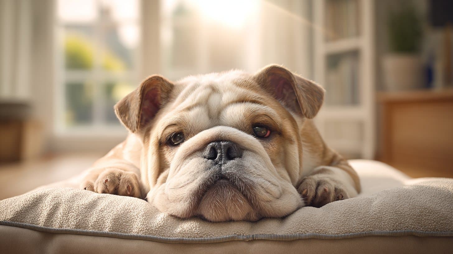 Bulldog rustend